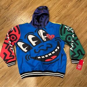 NEW WITH TAGS Keith Haring X Members Only ALL OVER PRINT Hoodie Men’s many Sizes
